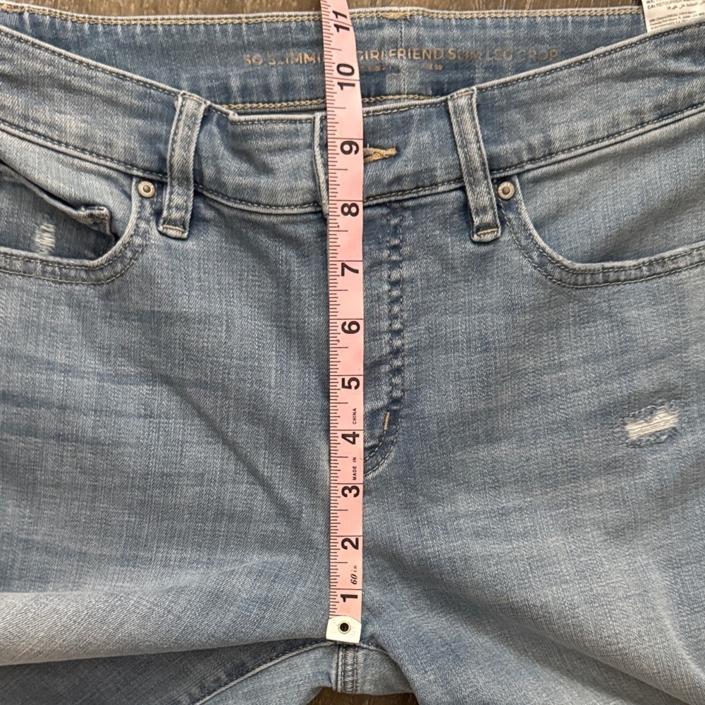 Chico's Light Blue Girlfriend slim leg crop Jeans - Picture 9 of 12